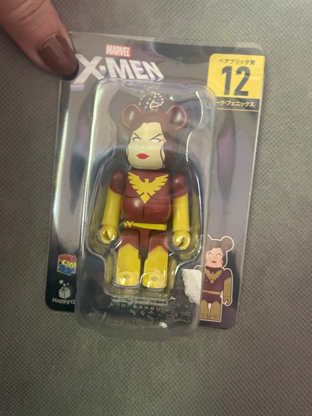 AUTHENTIC - Bearbrick - Marvel -  X-Men Dark Phoenix Bearbrick Keychain
